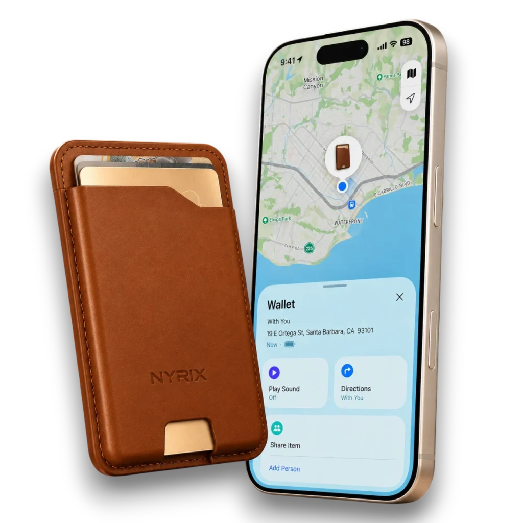 Porte-cartes MagSafe localisable, iPhone et Android