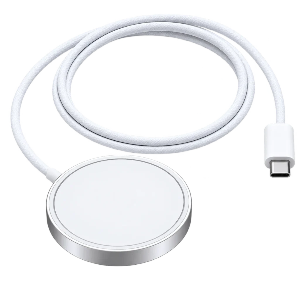 NYRIX MagSafe Charger et son câble USB-C enroulé