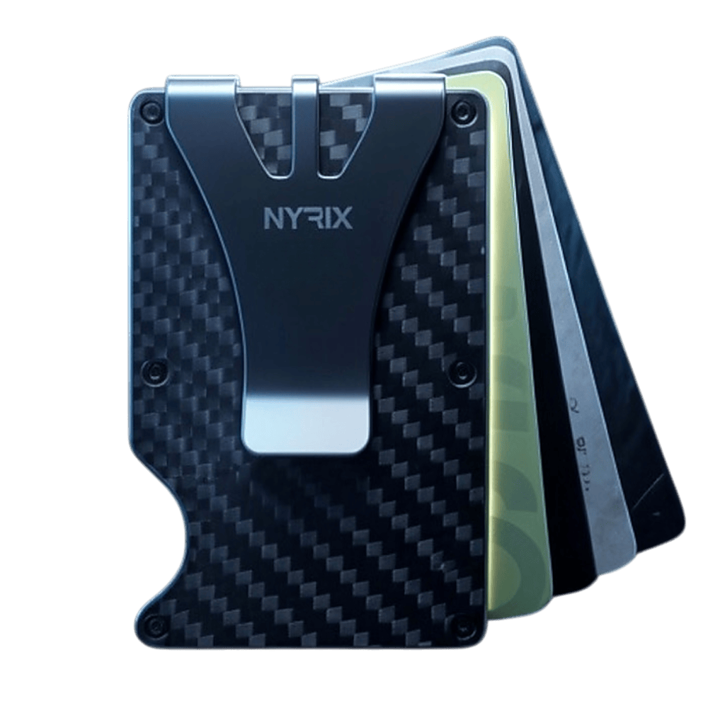 NYRIX Air Wallet Pro avec cartes déployées